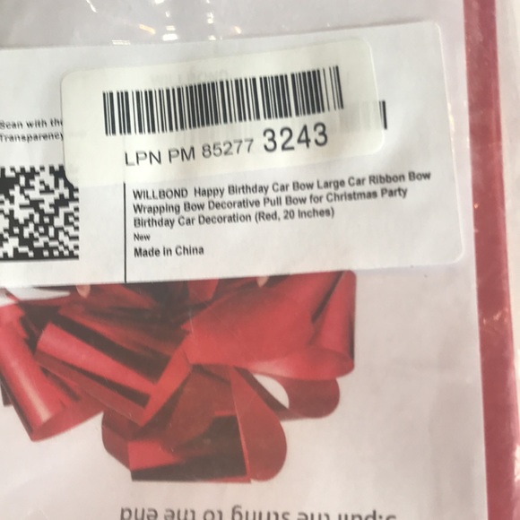 Happy Birthday Car Bow - Picture 3 of 3